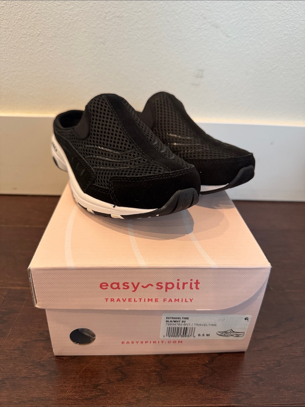 Easy Spirit Black Mesh Slip-On Walking Clogs